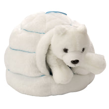 Plush Igloo With Bear Polar 8"