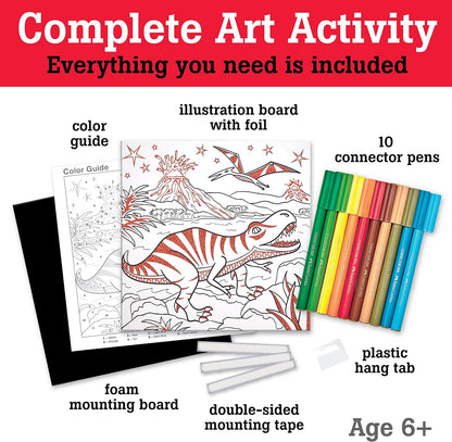 Color By Number T-Rex Foil Fun
