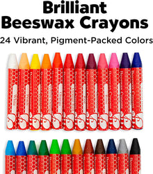 24ct Brilliant Beeswax Crayons in Storage Case