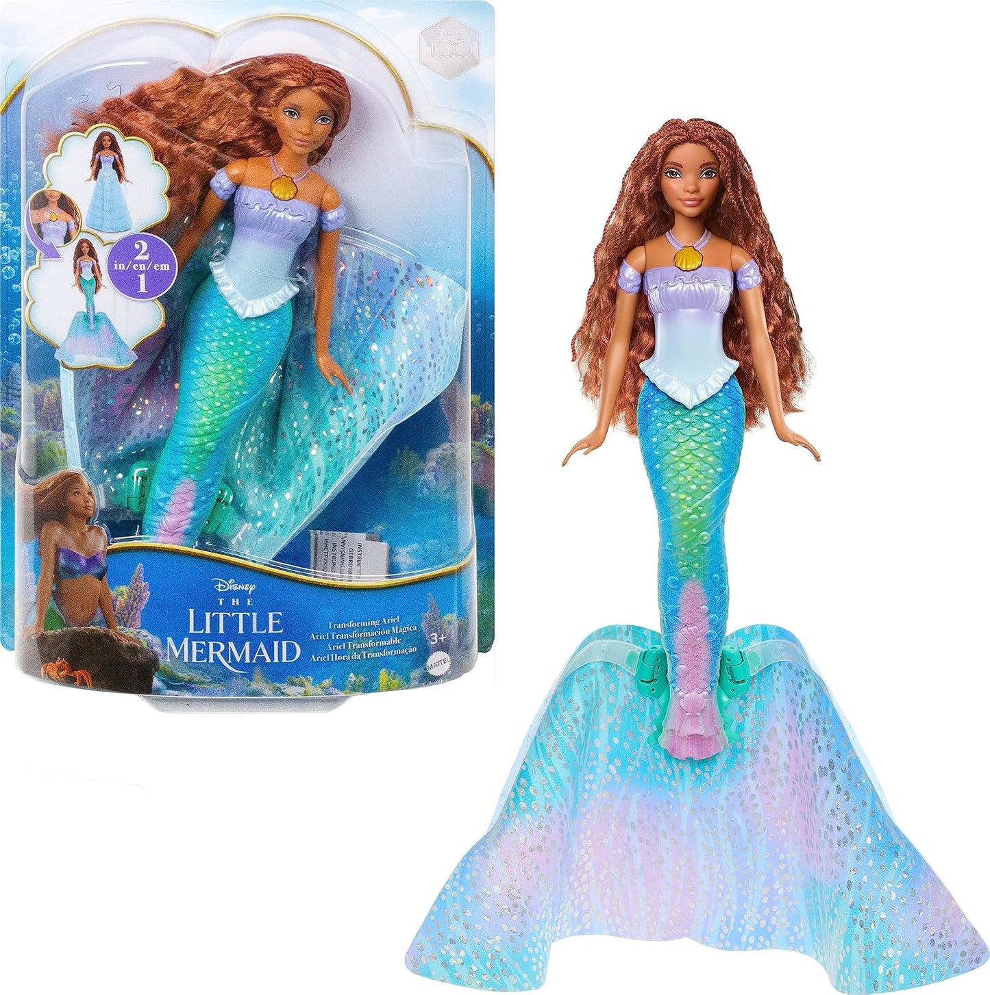 Disney Princess The Little Mermaid Transforming Ariel Doll*
