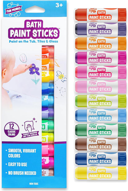 Tub Works® Bath Paint Sticks Bath Toy 12pk