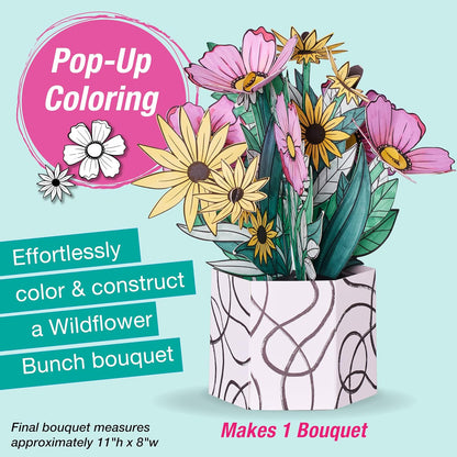 Pop Up Coloring Wildflower Bunch