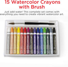15ct Watercolor Crayons w/ free brush