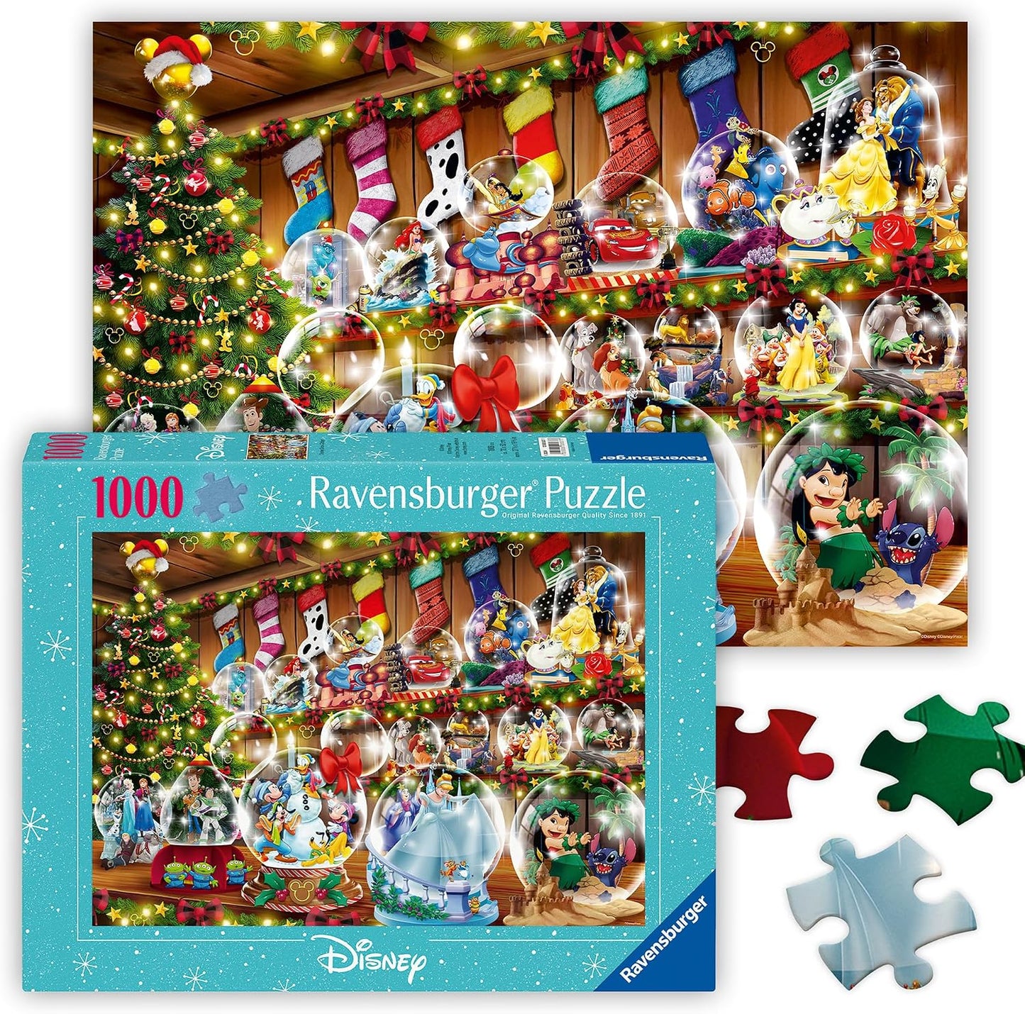 Disney Snow Globes Seasonal 1000pc
