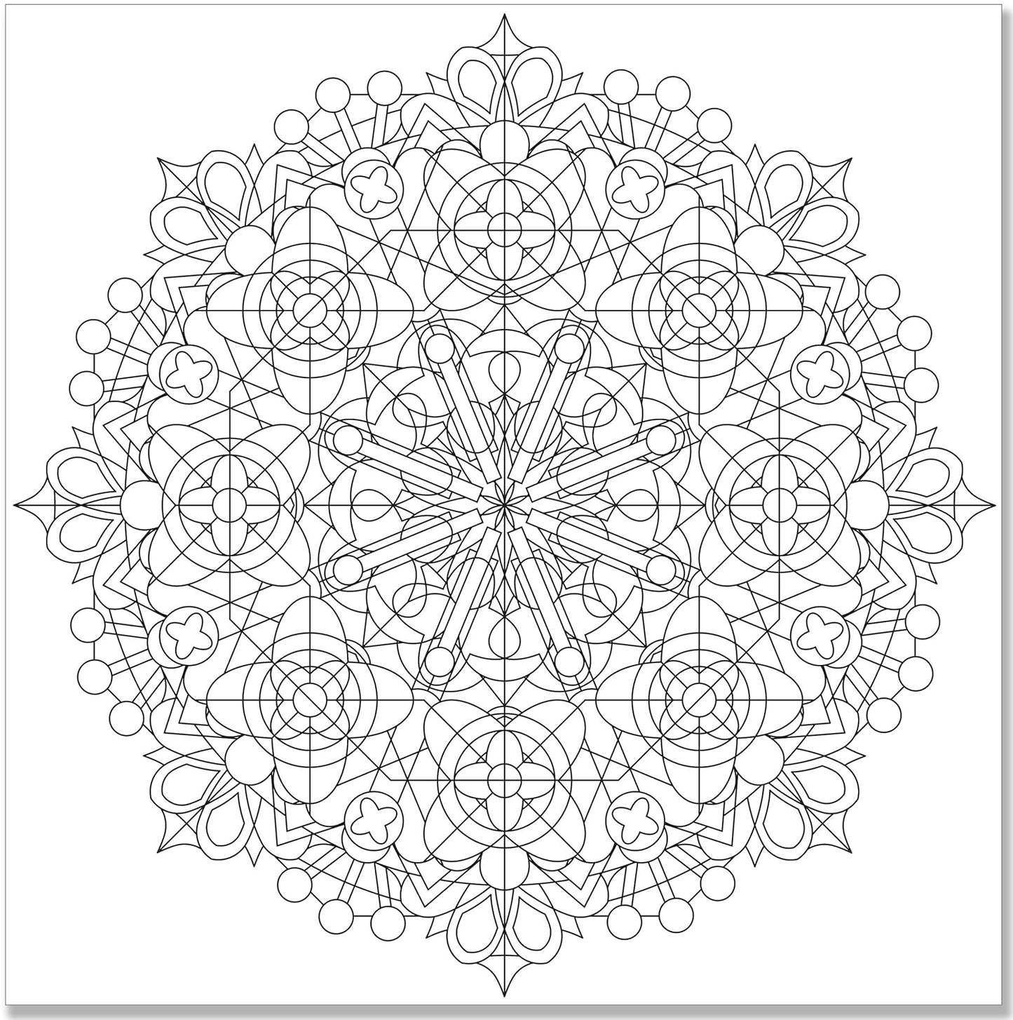 Adult Coloring Book Kaleidoscope Designs
