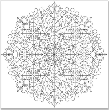 Adult Coloring Book Kaleidoscope Designs