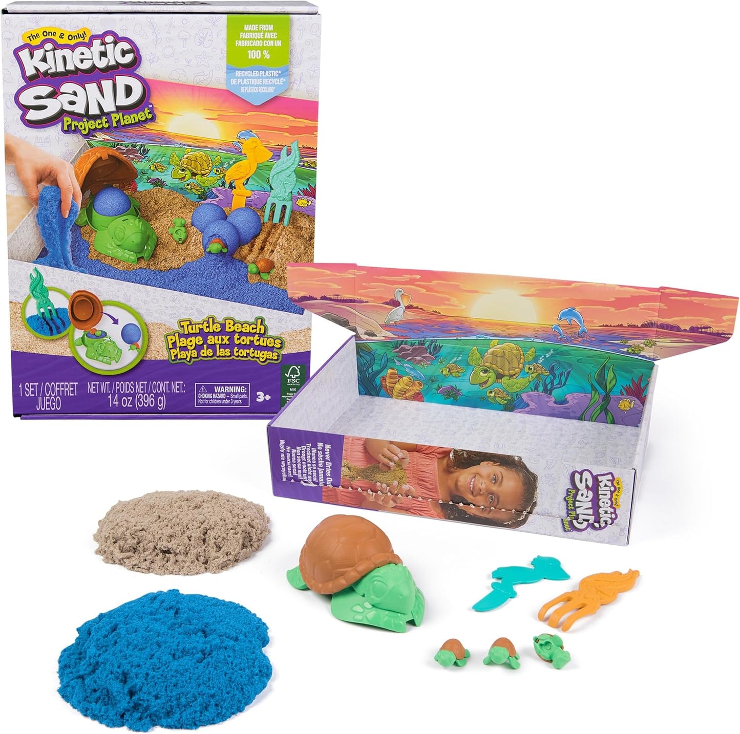 Kinetic Sand Project Planet Turtle Beach Playset