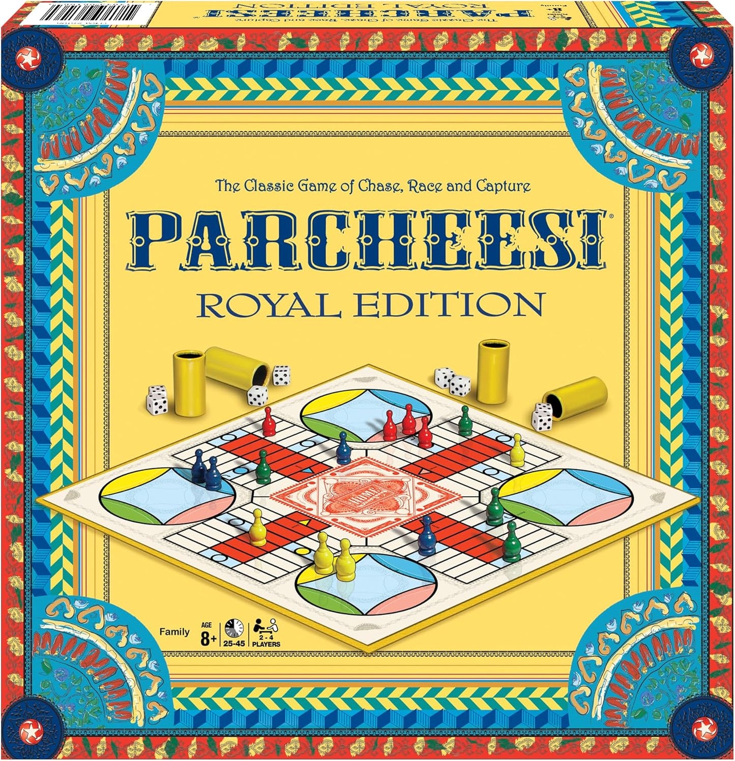 Parcheesi Royal Edition, with Charming Graphics, by Winning Moves Games USA | Classic Family Favorite, Fine Tokens and Dice Cups Included, 2-4 Playe
