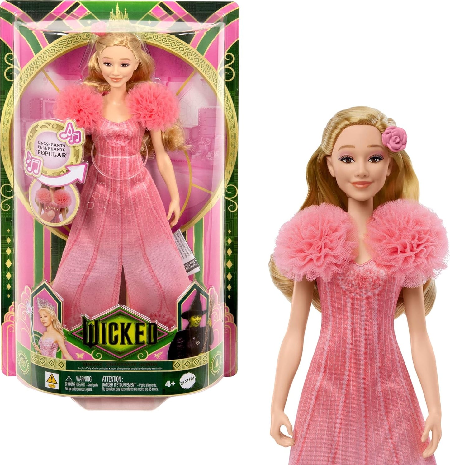 Wicked Singing Glinda Fashion Doll - Posable With Removable Movie Fashions & Accessories