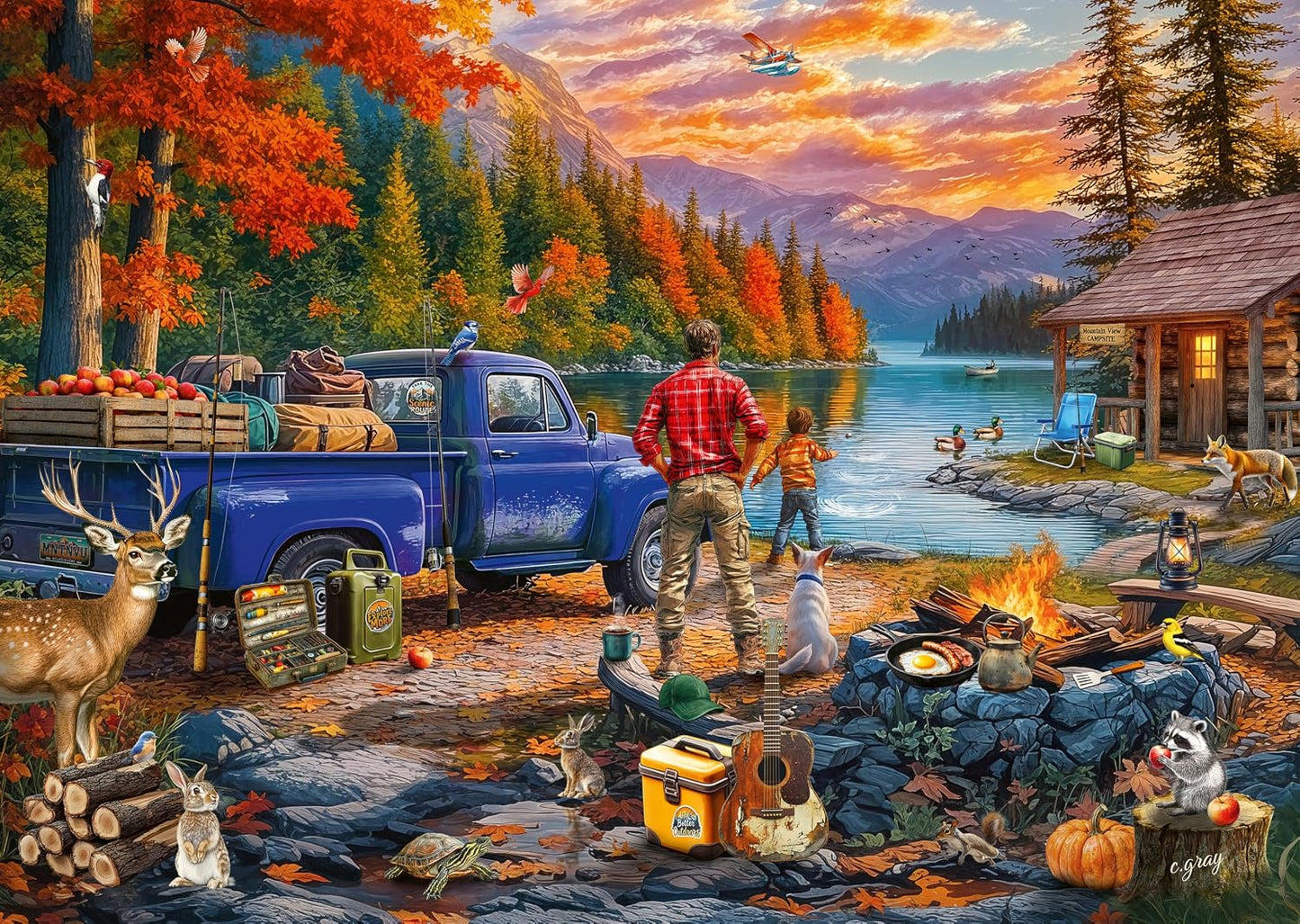 Sunset Lake 300pc Puzzle LF