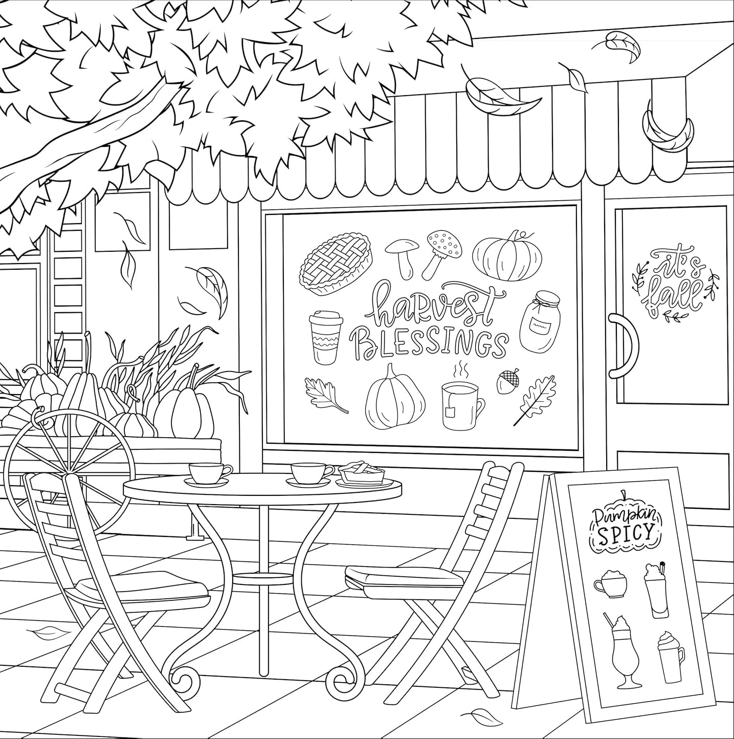 Adult Coloring Book Autumn Dreams
