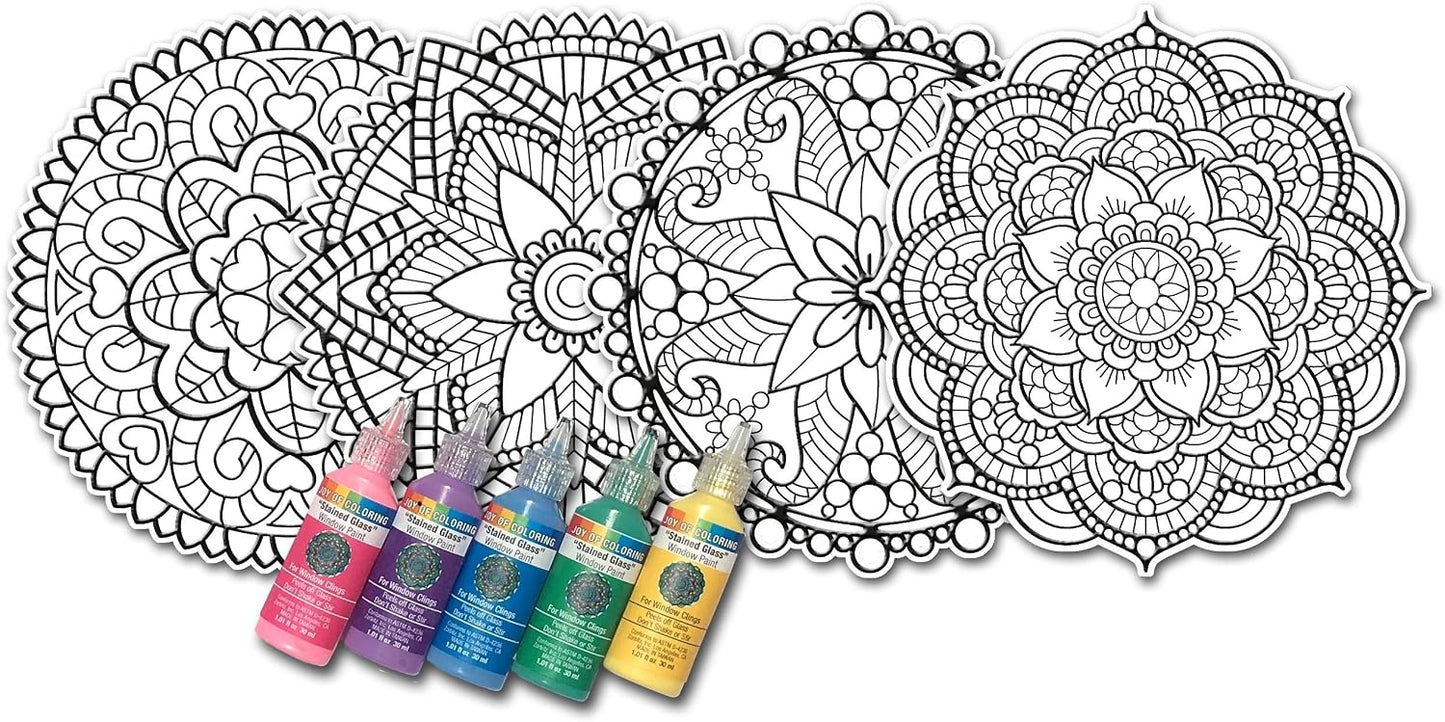 Joy of Coloring Stained Glass Mandalas