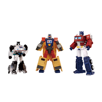Transformers Dramatic Capture Series DCS-2 Autobot Headquarters Jazz, Mainframe, and Optimus Prime Set