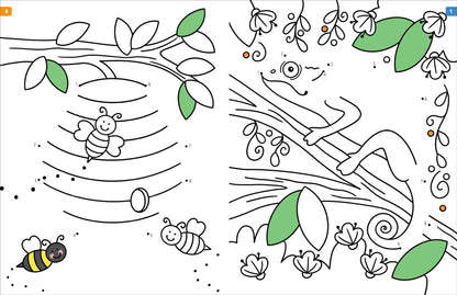 Animals Dot-to-Dot Coloring Book