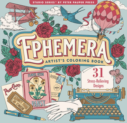 Adult Coloring Book Ephemera