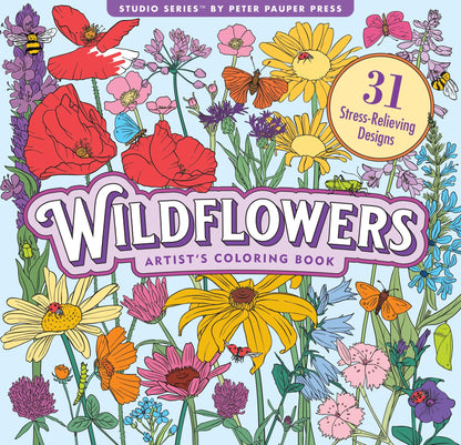 Adult Coloring Book Wildflowers