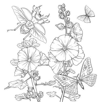 Goth Garden Adult Coloring Book