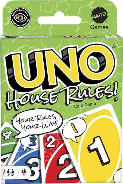 UNO House Rules (colorblind accessible)