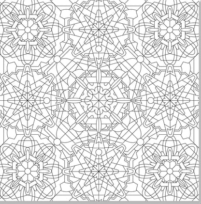 Adult Coloring Book Kaleidoscope Designs