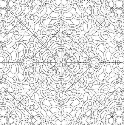 Adult Coloring Book Kaleidoscope Designs