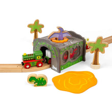 T-Rex Tunnel – Wooden Train Accessory, Dinosaur Railway