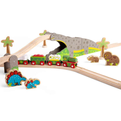Dinosaur Railway Engine and Train Cars