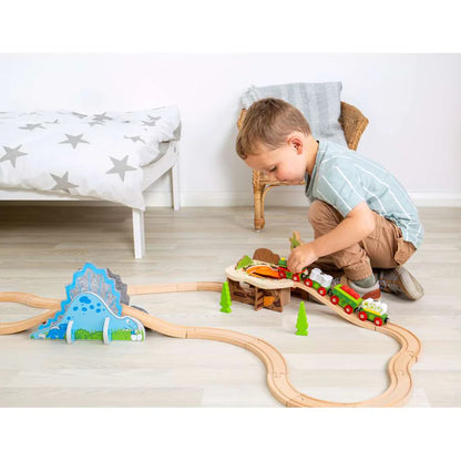 Dinosaur Railway Engine and Train Cars