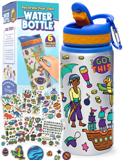 Decorate Your Own Water Bottle - blue top