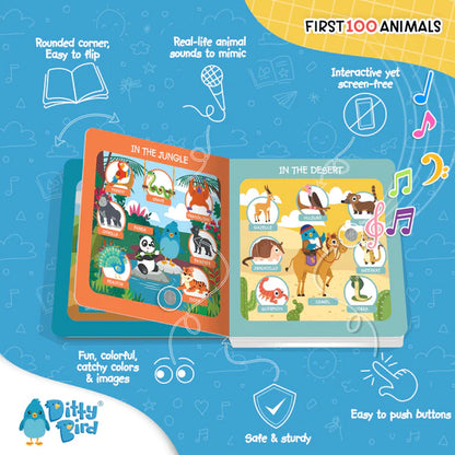 First 100 Animals Interactive Sound Book