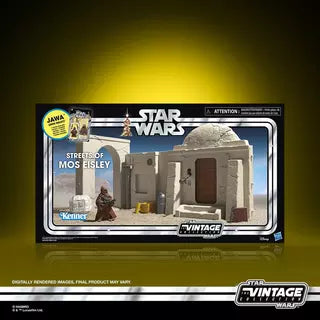 Star Wars The Vintage Collection Streets of Mos Eisley Playset with Jawa