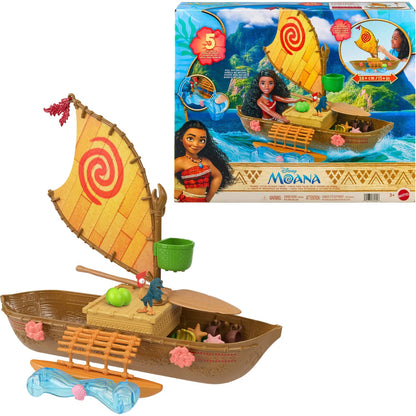 Disney Series Moana Boat Floating Ocean Voyager Canoe Playset