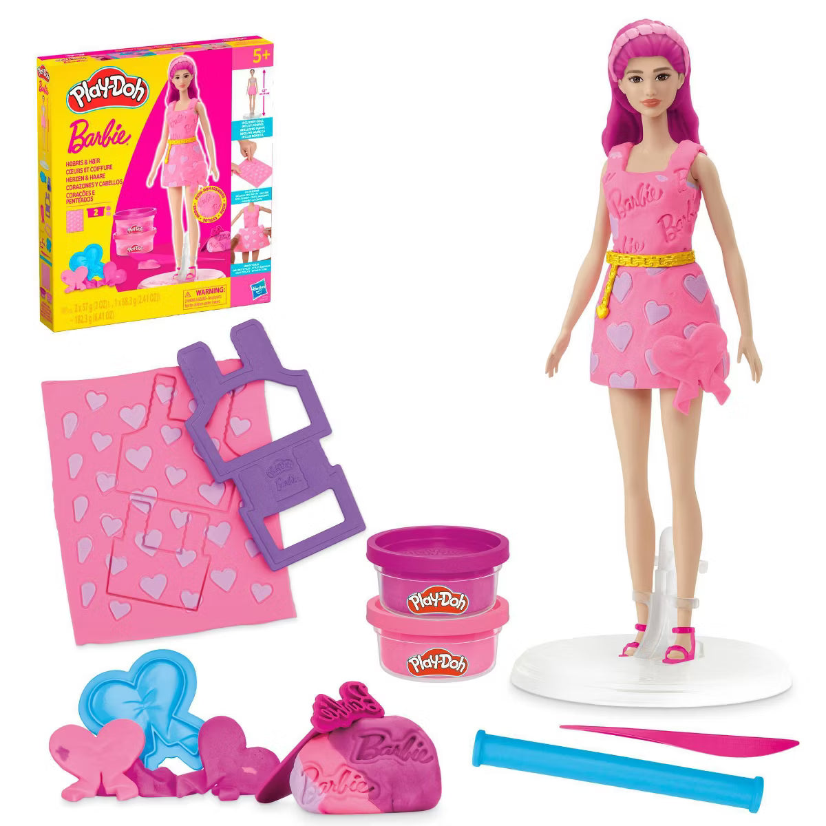 Barbie Play-Doh Designer Dolls Hearts & Hair