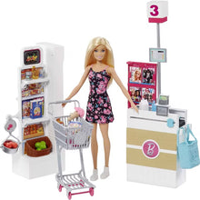 Barbie Supermarket Playset with Blonde Doll