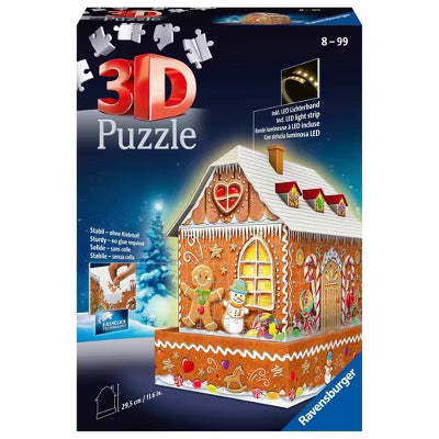 Gingerbread House - Night Edition Seasonal 3D 216 pc 3D