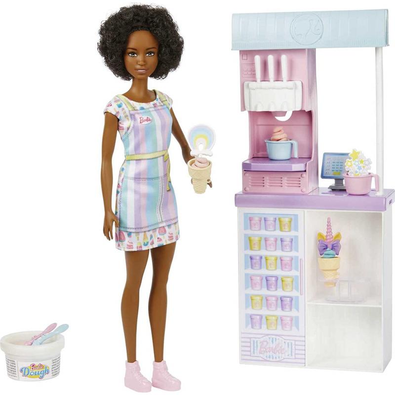 *Barbie Ice Cream Shop with Black Doll