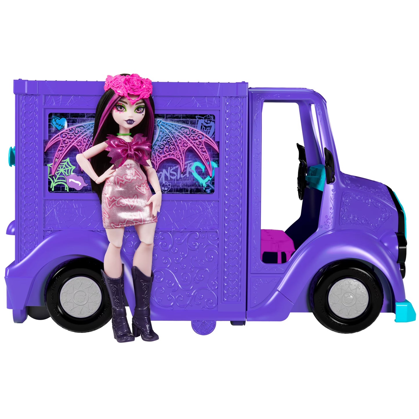 Monster High Monster Fest Fangtastic Rockin' Food Truck Playset with Draculaura Doll
