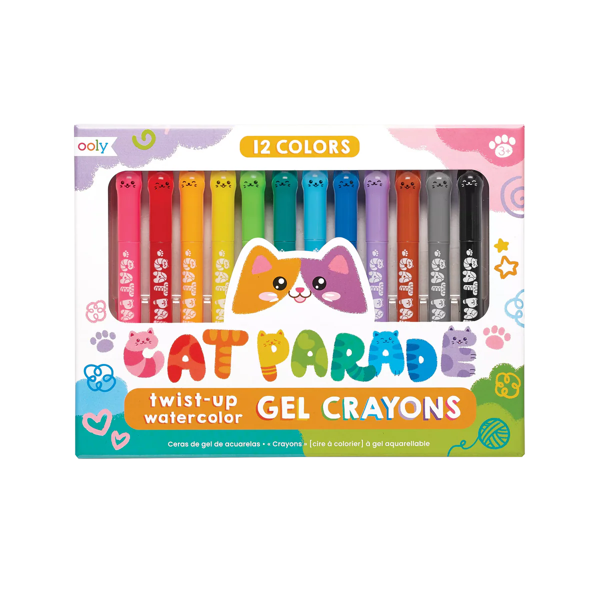 Cat Parade: Twist-Up Watercolor Gel Crayons
