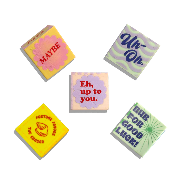 Feeling Lucky: Dice Erasers (Set of 5)