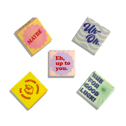 Feeling Lucky: Dice Erasers (Set of 5)