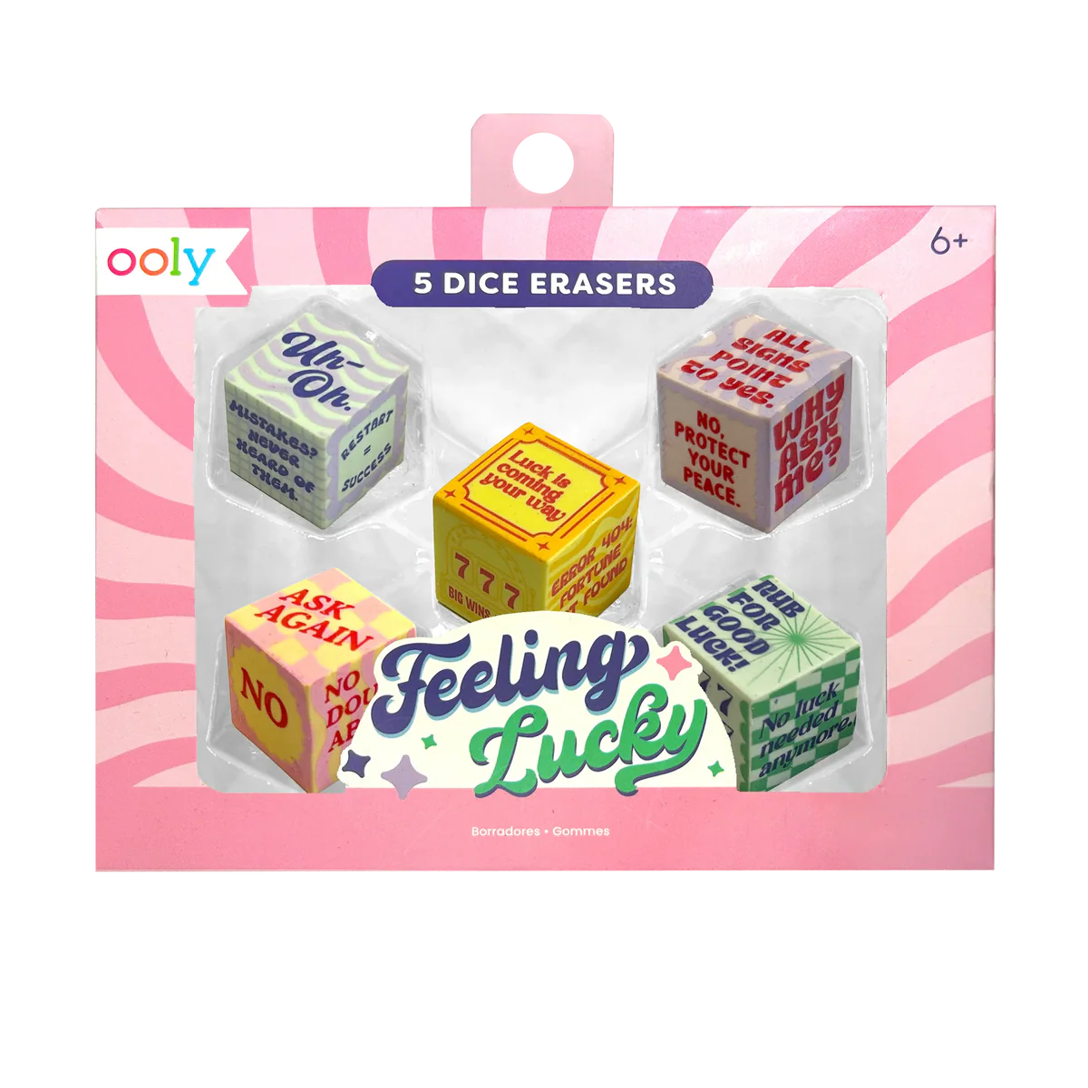 Feeling Lucky: Dice Erasers (Set of 5)
