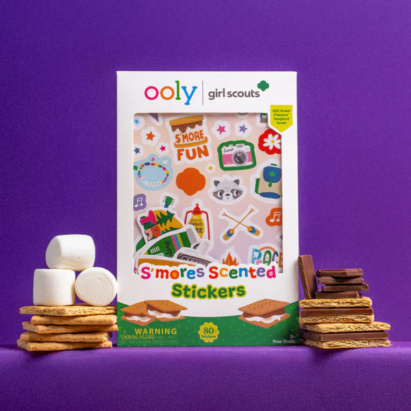 Girl Scouts: S'mores Scented Stickers (Set of 2 Sheets & 6 Die-Cut)