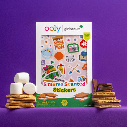 Girl Scouts: S'mores Scented Stickers (Set of 2 Sheets & 6 Die-Cut)
