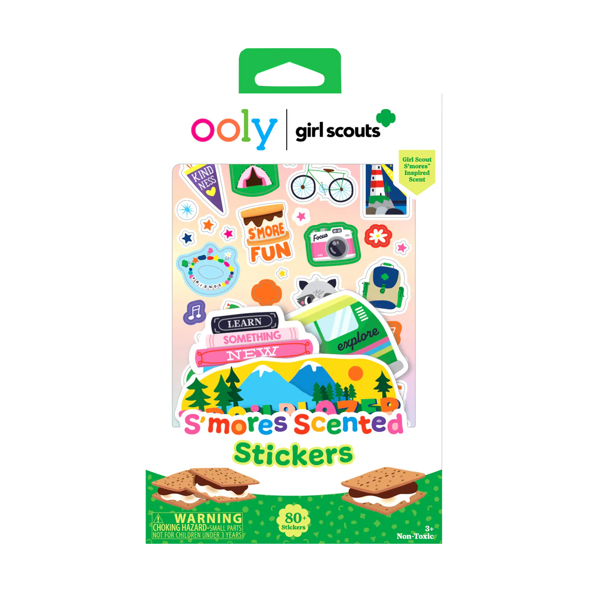 Girl Scouts: S'mores Scented Stickers (Set of 2 Sheets & 6 Die-Cut)