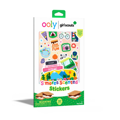 Girl Scouts: S'mores Scented Stickers (Set of 2 Sheets & 6 Die-Cut)