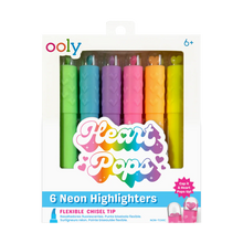 Heart Pops: Neon Highlighters (Set of 6)