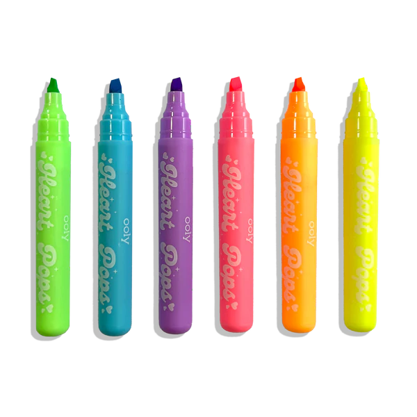 Heart Pops: Neon Highlighters (Set of 6)