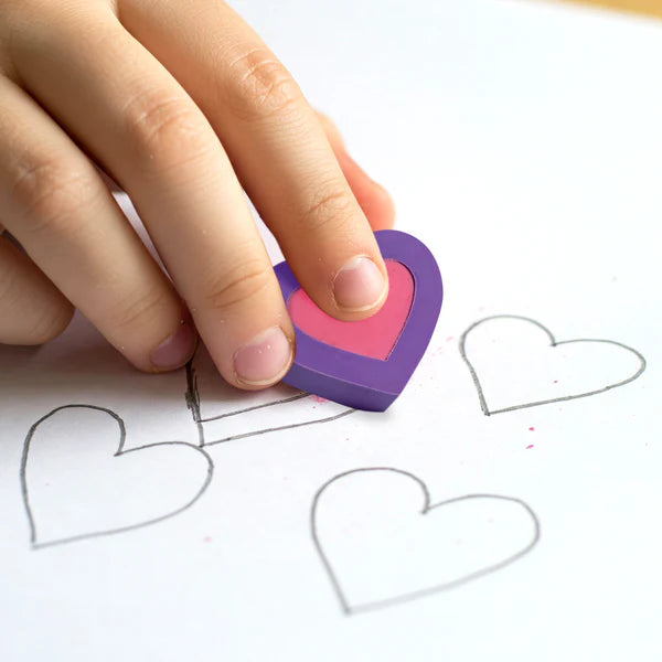 Hearts In Bloom Erasers (Set of 6)