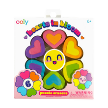Hearts In Bloom Erasers (Set of 6)