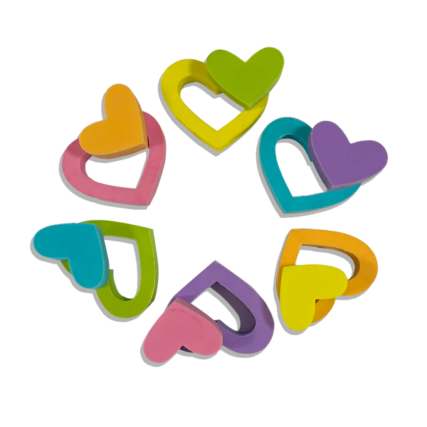 Hearts In Bloom Erasers (Set of 6)