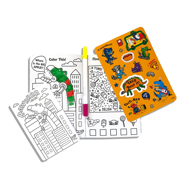 Let's Go!: Activity & Coloring Kit - Robo Dinos
